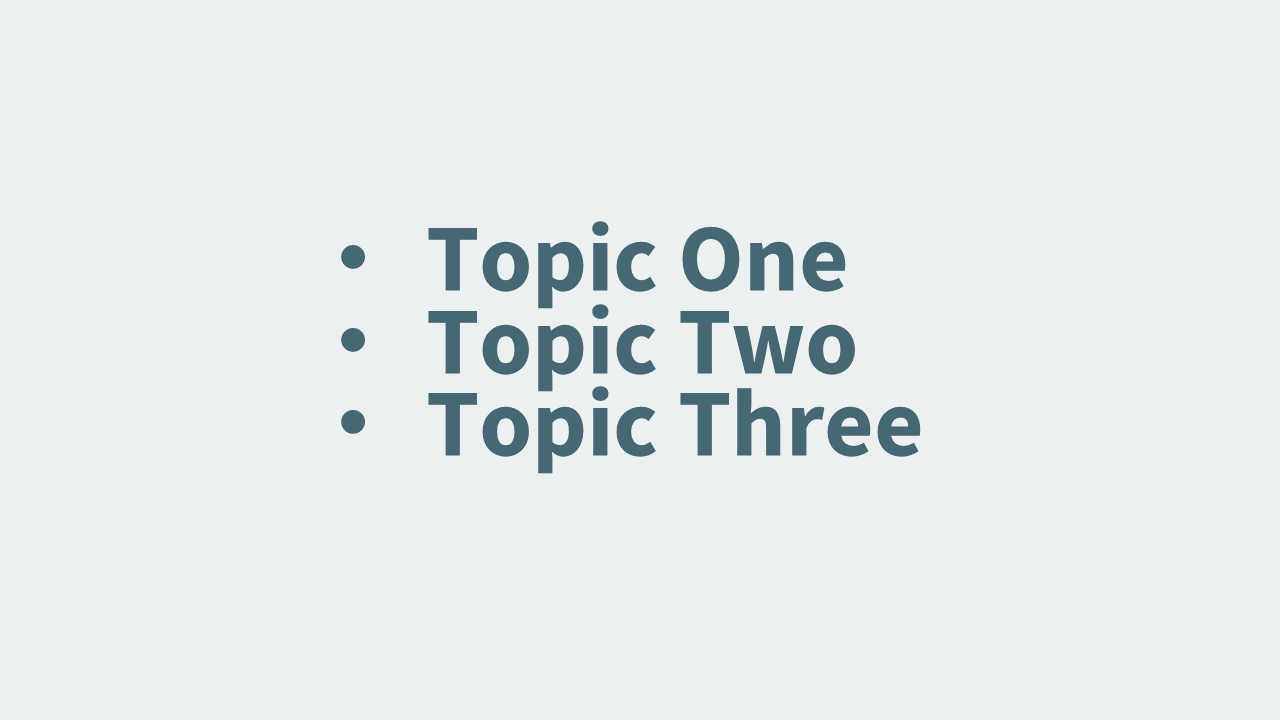 Single slide with static placeholder text over three lines